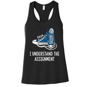 I Understand The Assignment Sneakers And Pearls Kamala 2024 Women's Racerback Tank