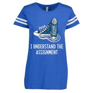 I Understand The Assignment Sneakers And Pearls Kamala 2024 Enza Ladies Jersey Football T-Shirt