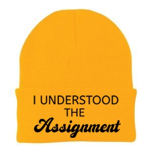 I Understood The Assignment Funny Pop Culture Premium Knit Cap Winter Beanie