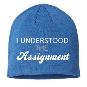 I Understood The Assignment Funny Pop Culture Premium Sustainable Beanie