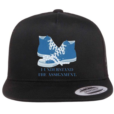 I Understand The Assignment Veterans For Kamala Flat Bill Trucker Hat