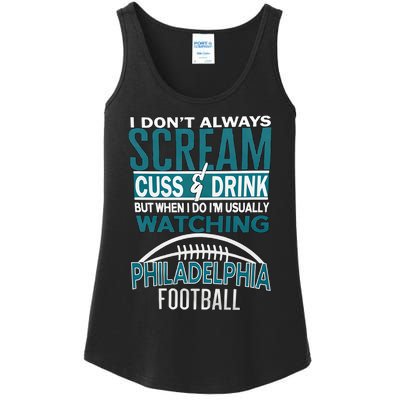 I'm Usually Watching Philadelphia Philly Football Champion Fan Lover Ladies Essential Tank