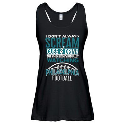 I'm Usually Watching Philadelphia Philly Football Champion Fan Lover Ladies Essential Flowy Tank