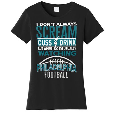 I'm Usually Watching Philadelphia Philly Football Champion Fan Lover Women's T-Shirt