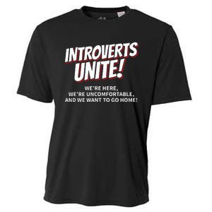 Introverts Unite Want To Go Home Gift Cooling Performance Crew T-Shirt