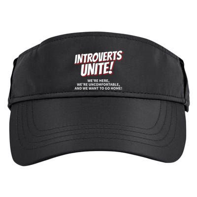 Introverts Unite Want To Go Home Gift Adult Drive Performance Visor
