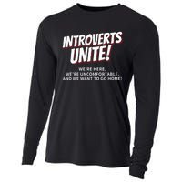 Introverts Unite Want To Go Home Gift Cooling Performance Long Sleeve Crew