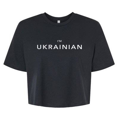 Im Ukrainian Zelensky Ukraine Patriotic Proud Ukrainians Bella+Canvas Jersey Crop Tee