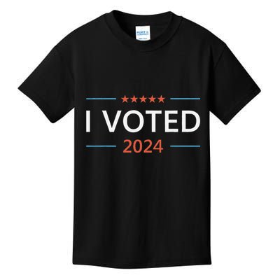 I Voted 2024 Presidential Election Pro Democracy Kids T-Shirt