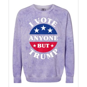 I Vote Anyone But Trump Election 2024 Premium Colorblast Crewneck Sweatshirt