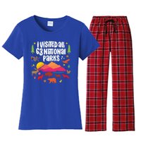 I Visited All 63 National Parks Great Gift Women's Flannel Pajama Set