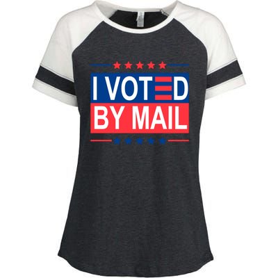 I Voted By Mail Enza Ladies Jersey Colorblock Tee