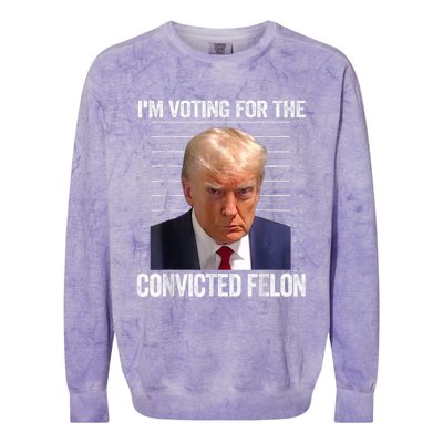 IM Voting Convicted Felon 2024 Colorblast Crewneck Sweatshirt