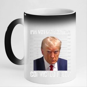 IM Voting Convicted Felon 2024 11oz Black Color Changing Mug