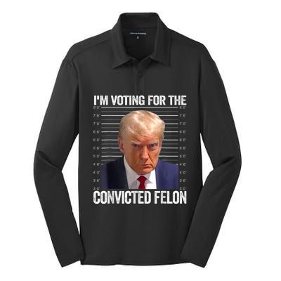 IM Voting Convicted Felon 2024 Silk Touch Performance Long Sleeve Polo