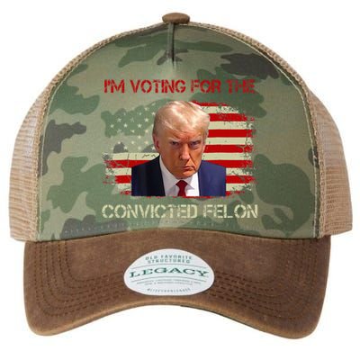 IM Voting Convicted Felon 2024 Trump 2024 Convicted Felon Legacy Tie Dye Trucker Hat