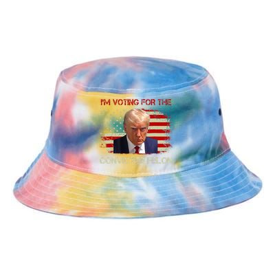 IM Voting Convicted Felon 2024 Trump 2024 Convicted Felon Tie Dye Newport Bucket Hat