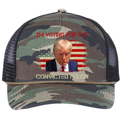 IM Voting Convicted Felon 2024 Trump 2024 Convicted Felon Retro Rope Trucker Hat Cap