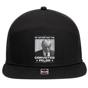 IM Voting Convicted Felon 2024 Trump 2024 Convicted Felon 7 Panel Mesh Trucker Snapback Hat