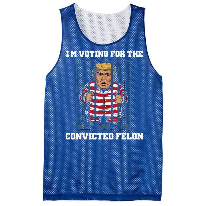 IM Voting Convicted Felon Trump 2024 Mesh Reversible Basketball Jersey Tank