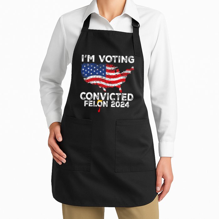 IM Voting Convicted Felon 2024 Pro Trump Us Map Apron