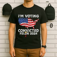 IM Voting Convicted Felon 2024 Pro Trump Us Map T-Shirt