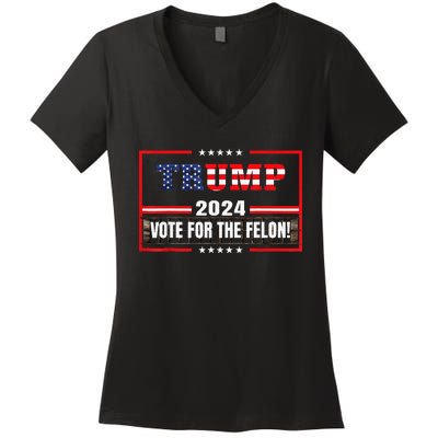 Im Voting Convicted Felon 2024 Still Vote Women's V-Neck T-Shirt