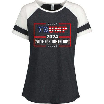 Im Voting Convicted Felon 2024 Still Vote Enza Ladies Jersey Colorblock Tee