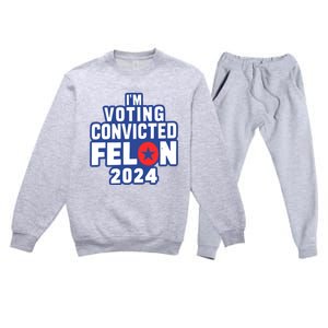 I’M Voting Convicted Felon 2024 Premium Crewneck Sweatsuit Set