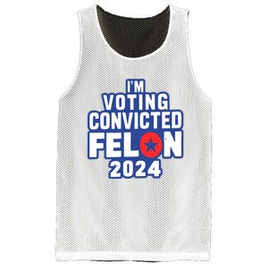 I’M Voting Convicted Felon 2024 Mesh Reversible Basketball Jersey Tank