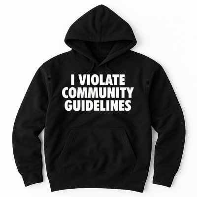 I Violate Community Guidelines Funny Sarcastic Hoodie