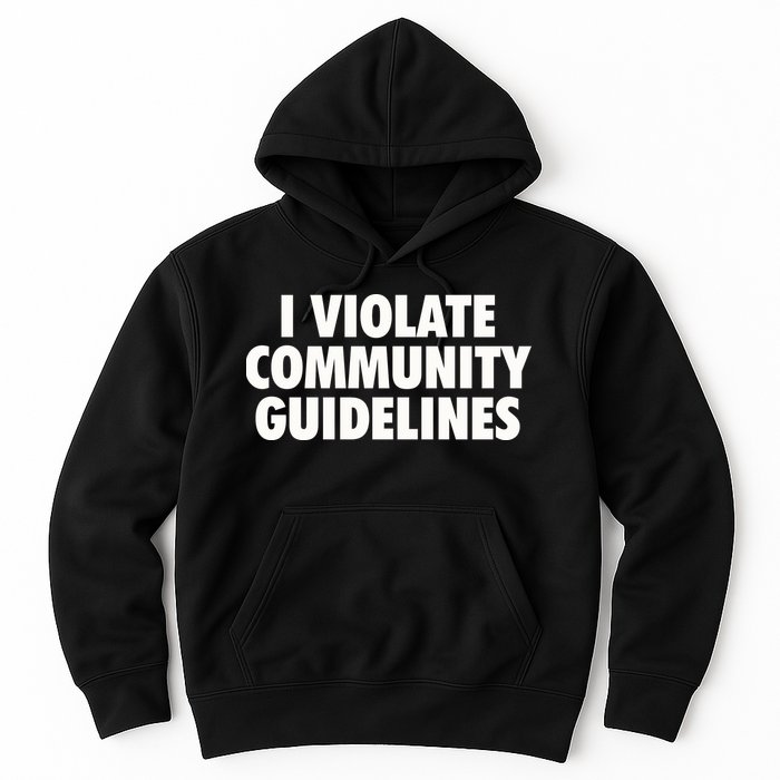 I Violate Community Guidelines Funny Sarcastic Hoodie