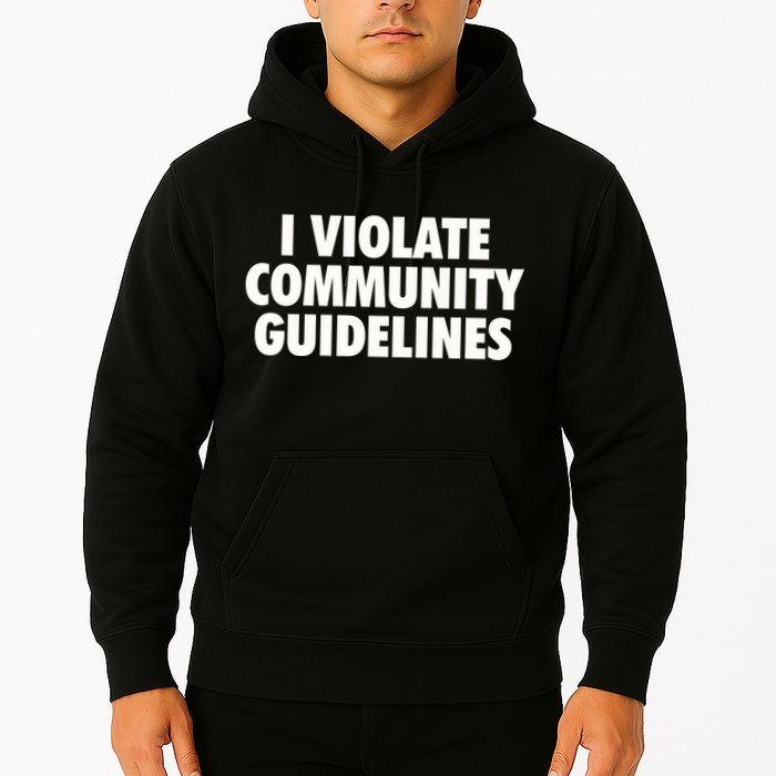I Violate Community Guidelines Funny Sarcastic Hoodie