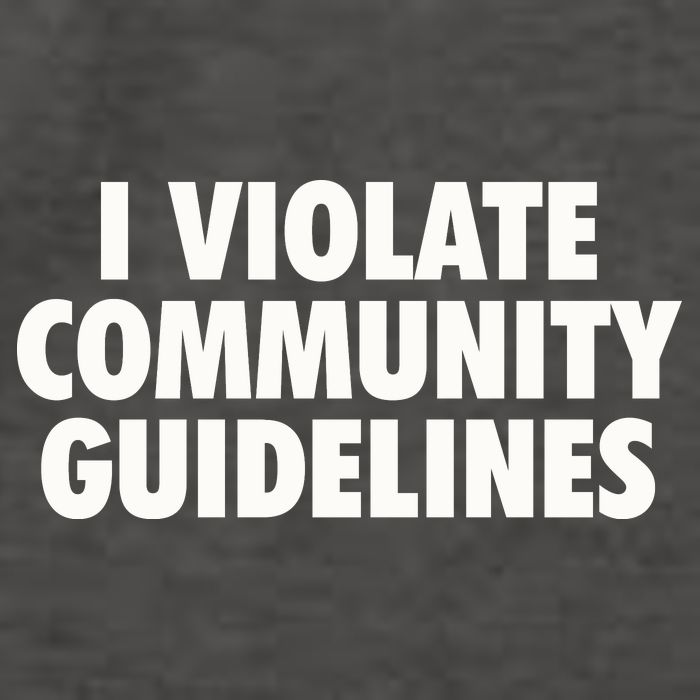 I Violate Community Guidelines Funny Sarcastic Vector Backpack