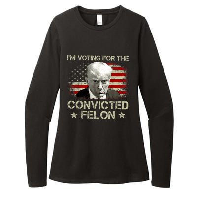 Im Voting Convicted Felon 2024 Trump 2024 Convicted Felon Womens CVC Long Sleeve Shirt