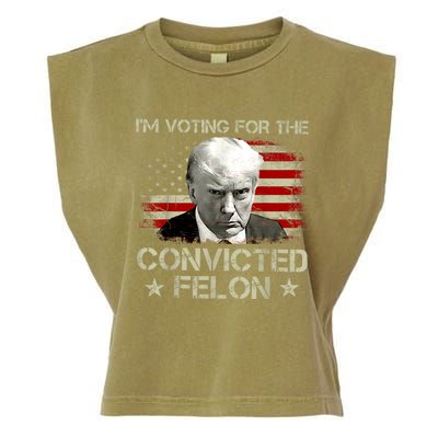 Im Voting Convicted Felon 2024 Trump 2024 Convicted Felon Garment-Dyed Women's Muscle Tee