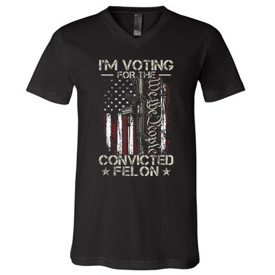 IM Voting Convicted Felon 2024 V-Neck T-Shirt