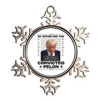 IM Voting Convicted Felon 2024 Trump 2024 Convicted Felon Metallic Star Ornament