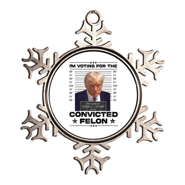 IM Voting Convicted Felon 2024 Trump 2024 Convicted Felon Metallic Star Ornament