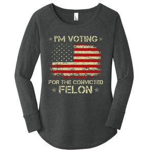 Im Voting Convicted Felon 2024 Trump 2024 Convicted Felon Women's Perfect Tri Tunic Long Sleeve Shirt