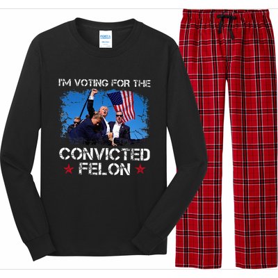 IM Voting Convicted Felon 2024 Trump 2024 Convicted Felon Long Sleeve Pajama Set