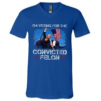 IM Voting Convicted Felon 2024 Trump 2024 Convicted Felon V-Neck T-Shirt