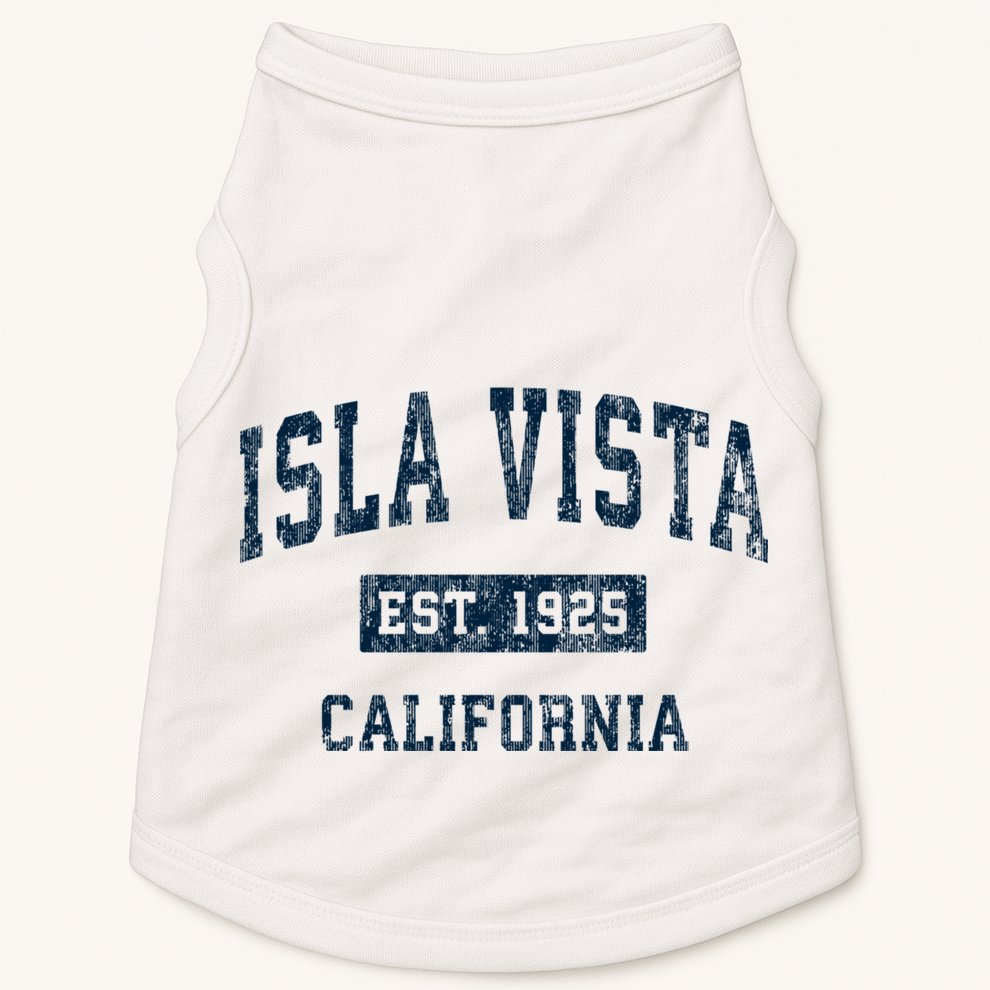 Isla Vista California Ca Vintage Sports Doggie Tank