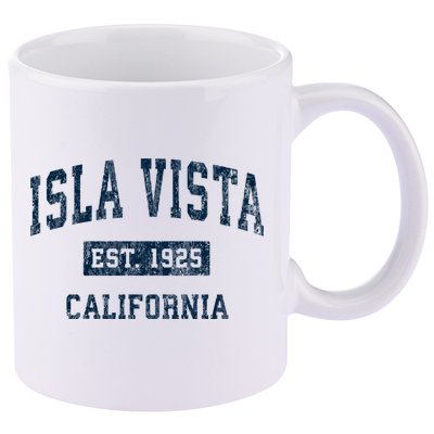 Isla Vista California Ca Vintage Sports 11oz C Handle Ceramic Mug