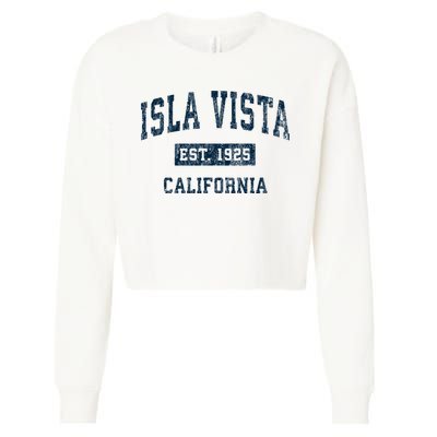 Isla Vista California Ca Vintage Sports Cropped Pullover Crew