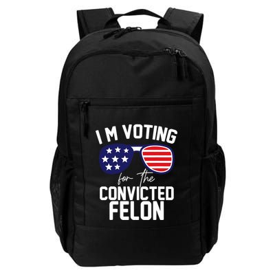 IM Voting Convicted Felon Funny Pro Trump 2024 Sunglasses Design Backpack