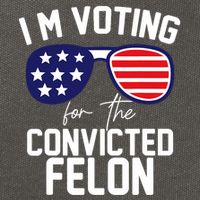 IM Voting Convicted Felon Funny Pro Trump 2024 Sunglasses Design Cotton Canvas Backpack