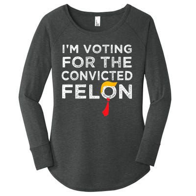 IM Voting Convicted Felon 2024 Trump 2024 Convicted Felon Women's Perfect Tri Tunic Long Sleeve Shirt