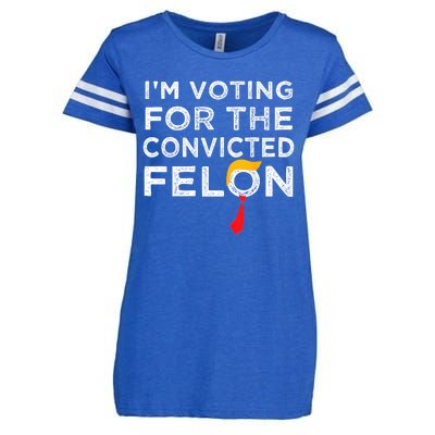 IM Voting Convicted Felon 2024 Trump 2024 Convicted Felon Enza Ladies Jersey Football T-Shirt