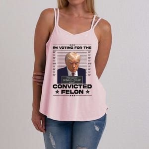 IM Voting Convicted Felon 2024 Trump 2024 Convicted Felon Women's Strappy Tank